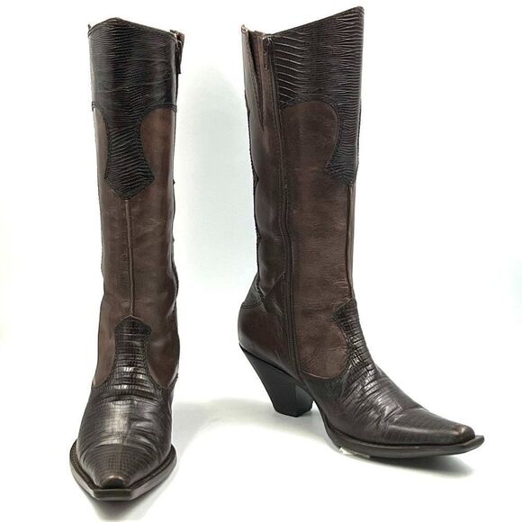 Maria Lya Cowgirl Western Leather Boot - Picture 2 of 10